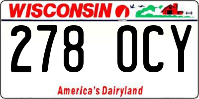 WI license plate 278OCY