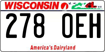 WI license plate 278OEH