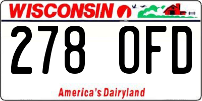 WI license plate 278OFD