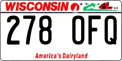 WI license plate 278OFQ