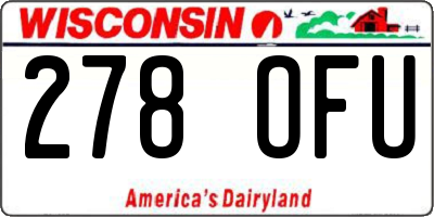 WI license plate 278OFU