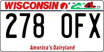 WI license plate 278OFX