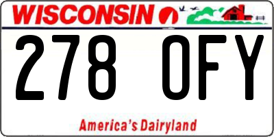 WI license plate 278OFY
