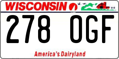 WI license plate 278OGF