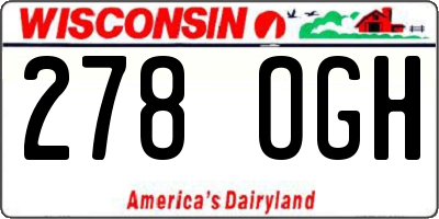 WI license plate 278OGH