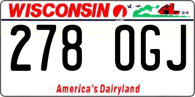 WI license plate 278OGJ