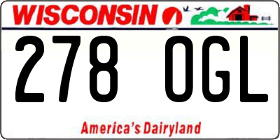 WI license plate 278OGL