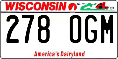 WI license plate 278OGM