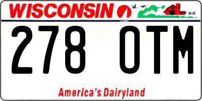 WI license plate 278OTM