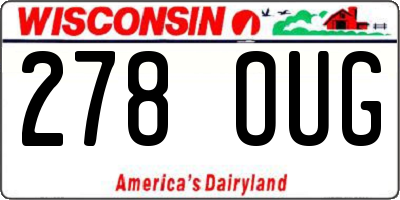 WI license plate 278OUG