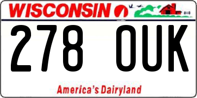 WI license plate 278OUK