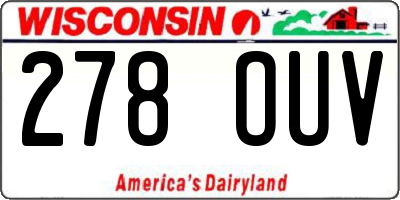 WI license plate 278OUV