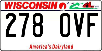 WI license plate 278OVF
