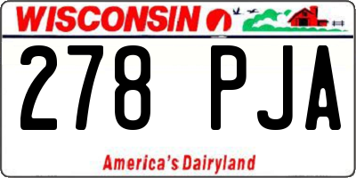 WI license plate 278PJA