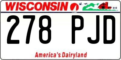 WI license plate 278PJD