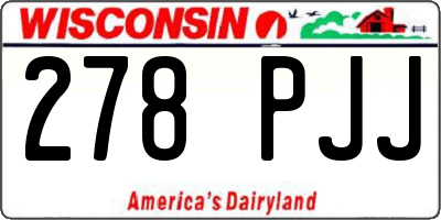 WI license plate 278PJJ