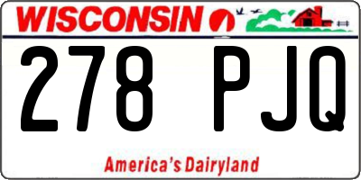 WI license plate 278PJQ