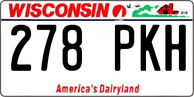 WI license plate 278PKH