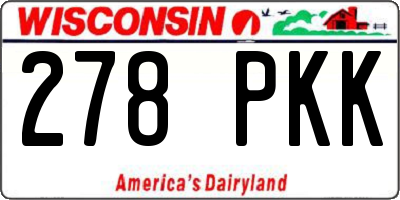 WI license plate 278PKK