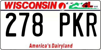 WI license plate 278PKR