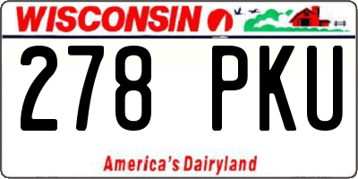 WI license plate 278PKU