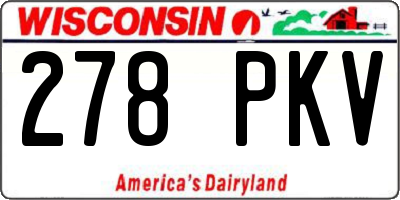WI license plate 278PKV