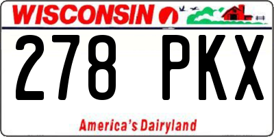 WI license plate 278PKX
