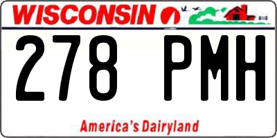 WI license plate 278PMH