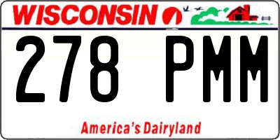WI license plate 278PMM