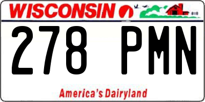 WI license plate 278PMN
