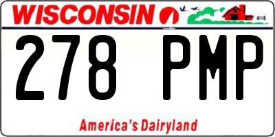 WI license plate 278PMP