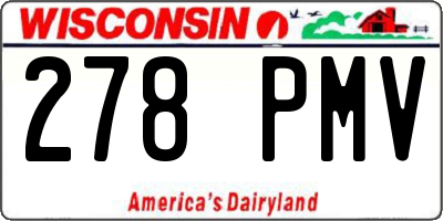 WI license plate 278PMV