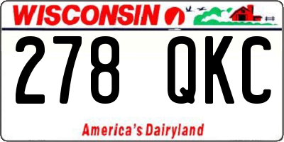 WI license plate 278QKC