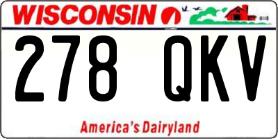 WI license plate 278QKV