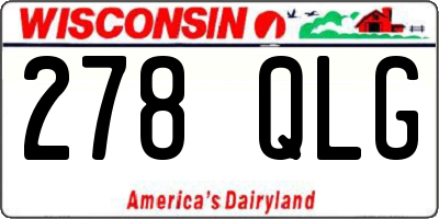 WI license plate 278QLG