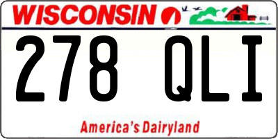 WI license plate 278QLI