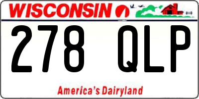 WI license plate 278QLP