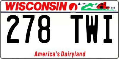 WI license plate 278TWI