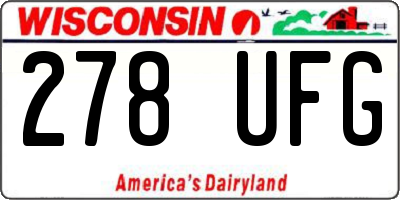 WI license plate 278UFG
