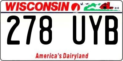 WI license plate 278UYB
