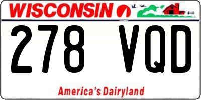 WI license plate 278VQD
