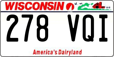 WI license plate 278VQI