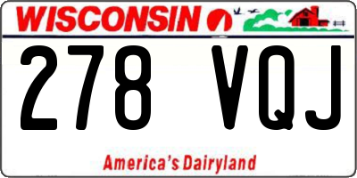 WI license plate 278VQJ