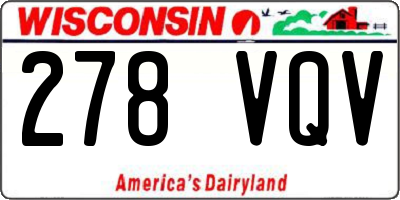 WI license plate 278VQV