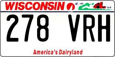 WI license plate 278VRH