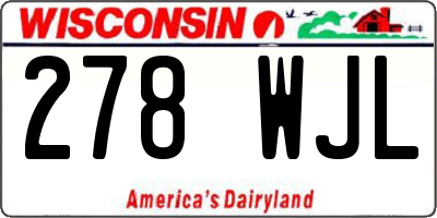 WI license plate 278WJL