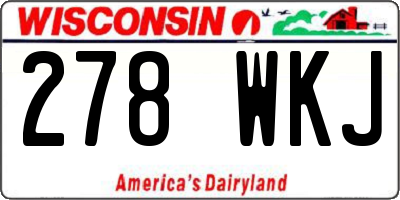 WI license plate 278WKJ