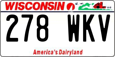 WI license plate 278WKV