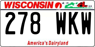 WI license plate 278WKW