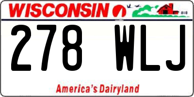 WI license plate 278WLJ
